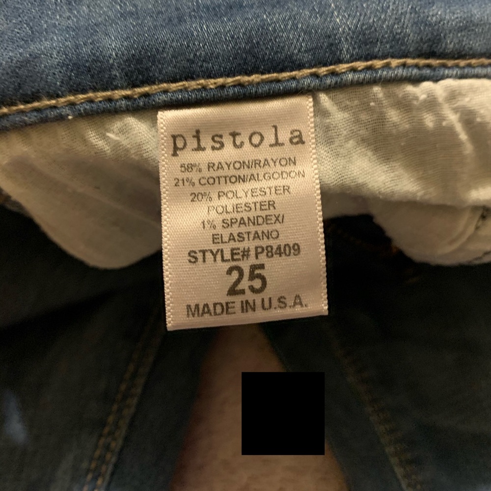 Pistola Skinny Jeans, Size 25, Light Wash - Picture 5 of 5